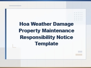 Hoa Storm Damage Property Maintenance Notice Template
