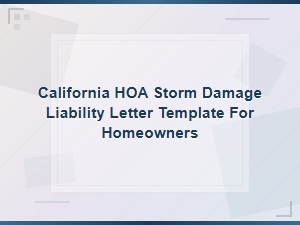 Storm Damage Liability Letter for California Homeowners